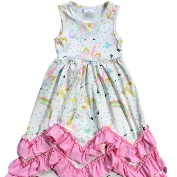Little Girl Kids Ruffle Easter Birthday Party Graduation Flower Girl Dress 2-8 - Picture 2 of 4